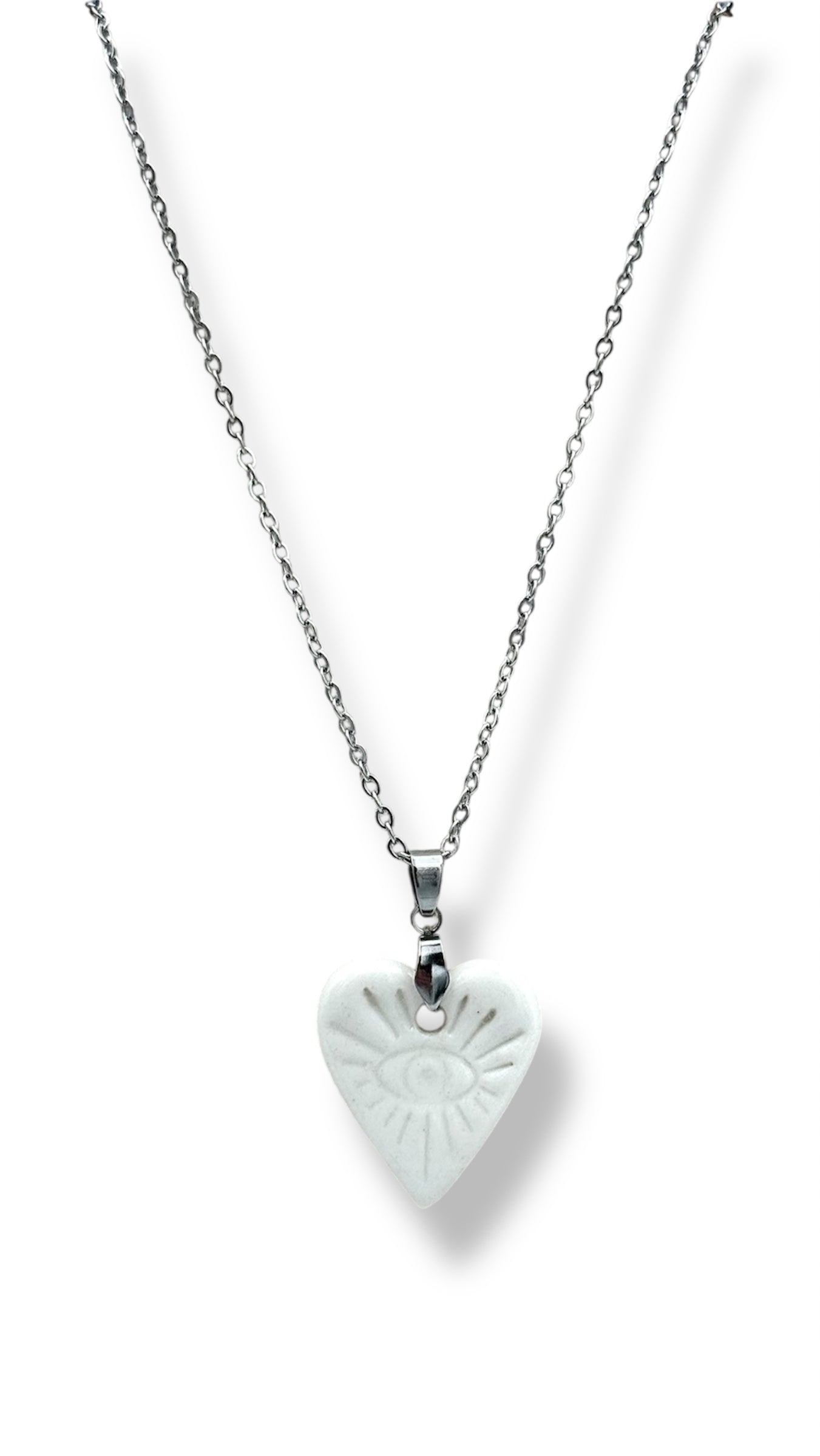 Collier cœur chaîne argent