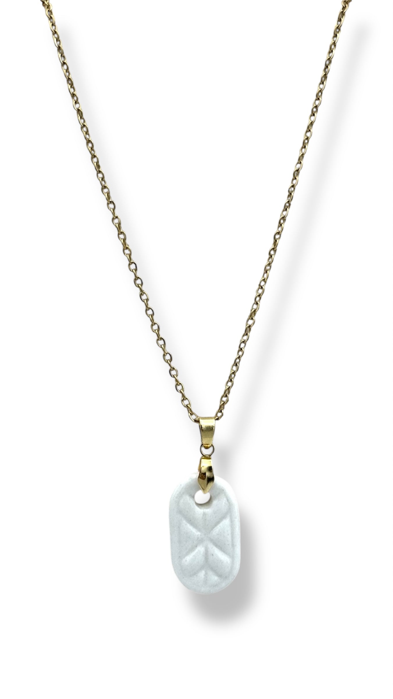 Collier empreinte chaîne doré