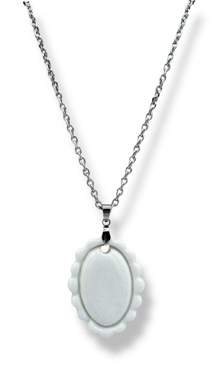 Sautoir camée chaîne argent