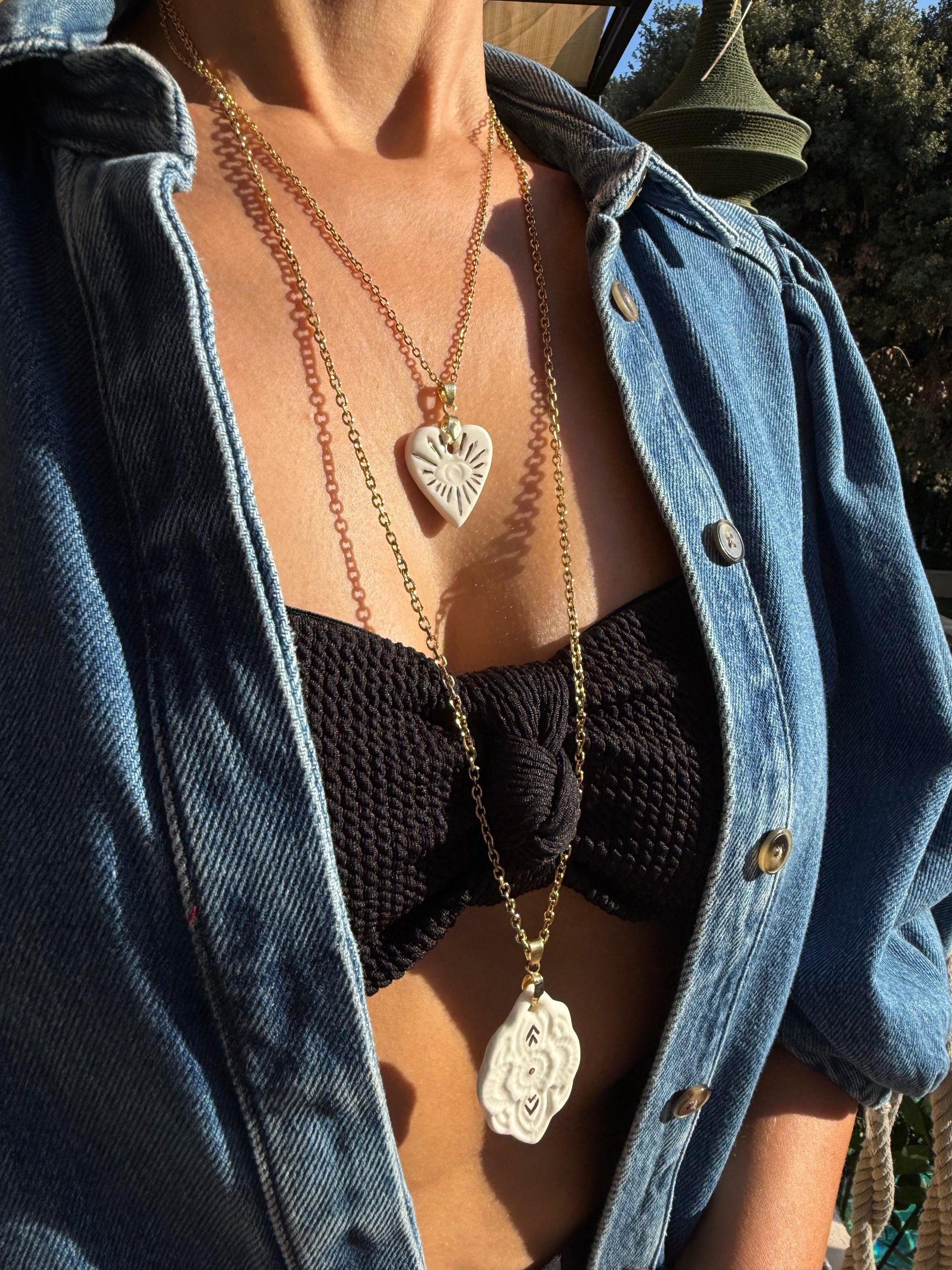 Collier cœur or fin